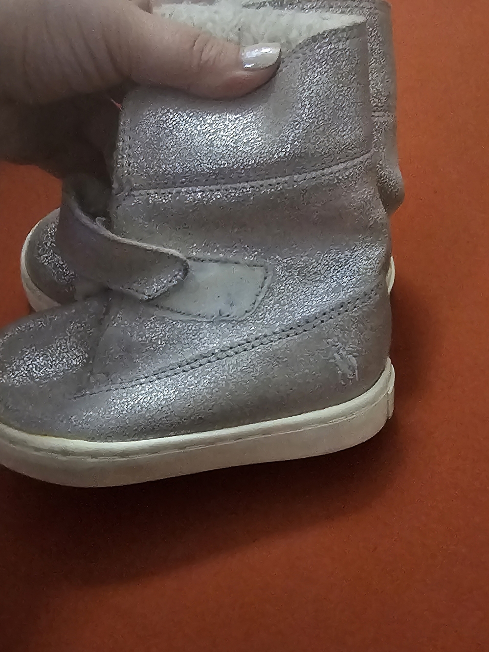 Polo by Ralph Lauren Metallic Silver Toddler Boots